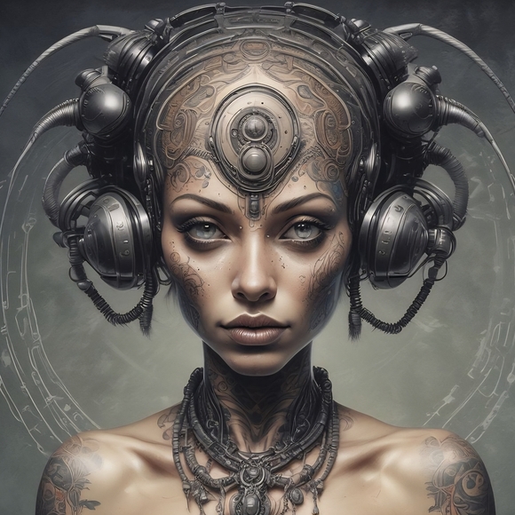 Futuristic Cyberpunk Headpiece - Picture 1 of 1